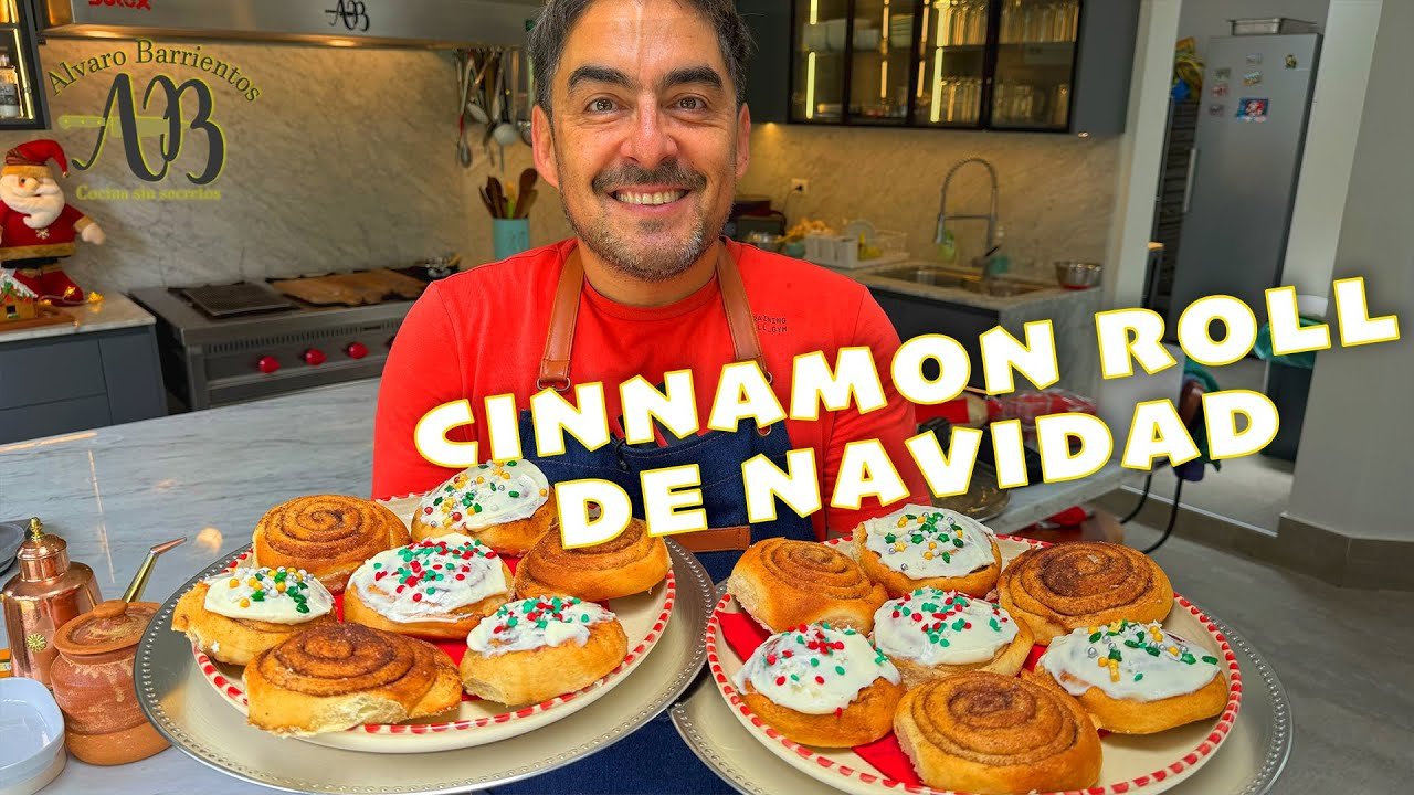 Receta de Cinnamon Rolls Navideños